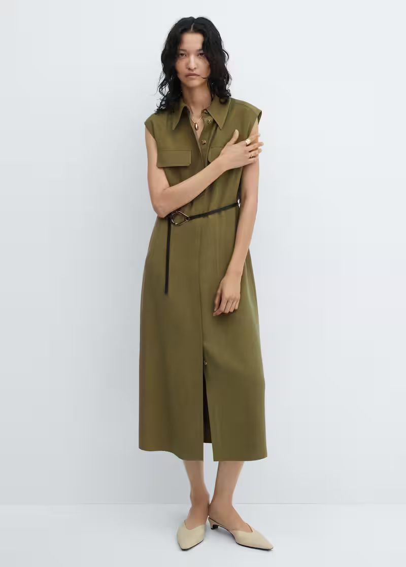 Search: Olive dress with belt (11) | Mango USA | MANGO (US)