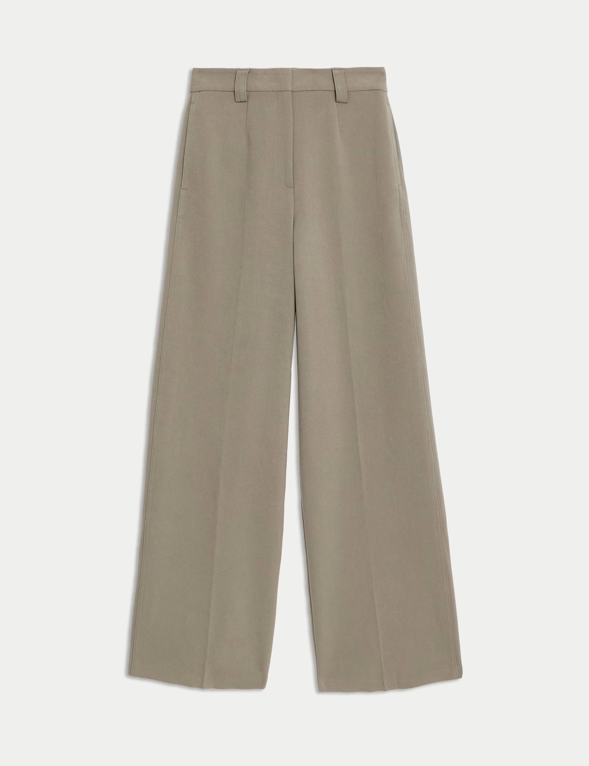 Crepe Tab Detail Wide Leg Trousers | Marks & Spencer (UK)