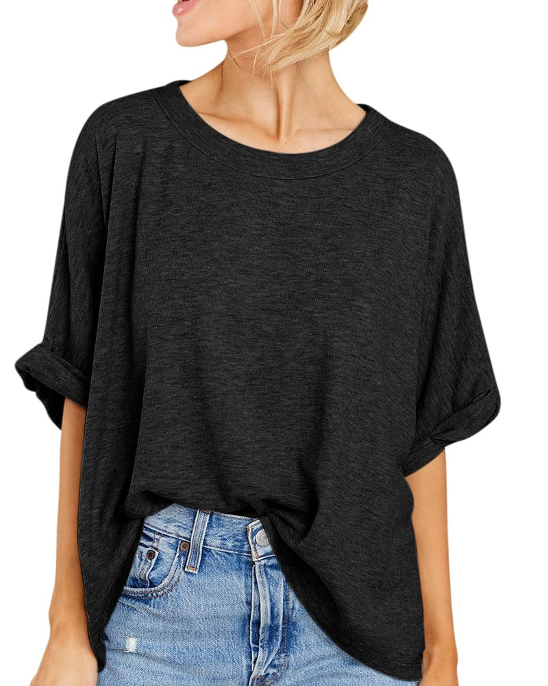 Women Oversized T Shirt Short Sleeve Loose Casual Basic Shirts Summer Tee Tops | Amazon (US)