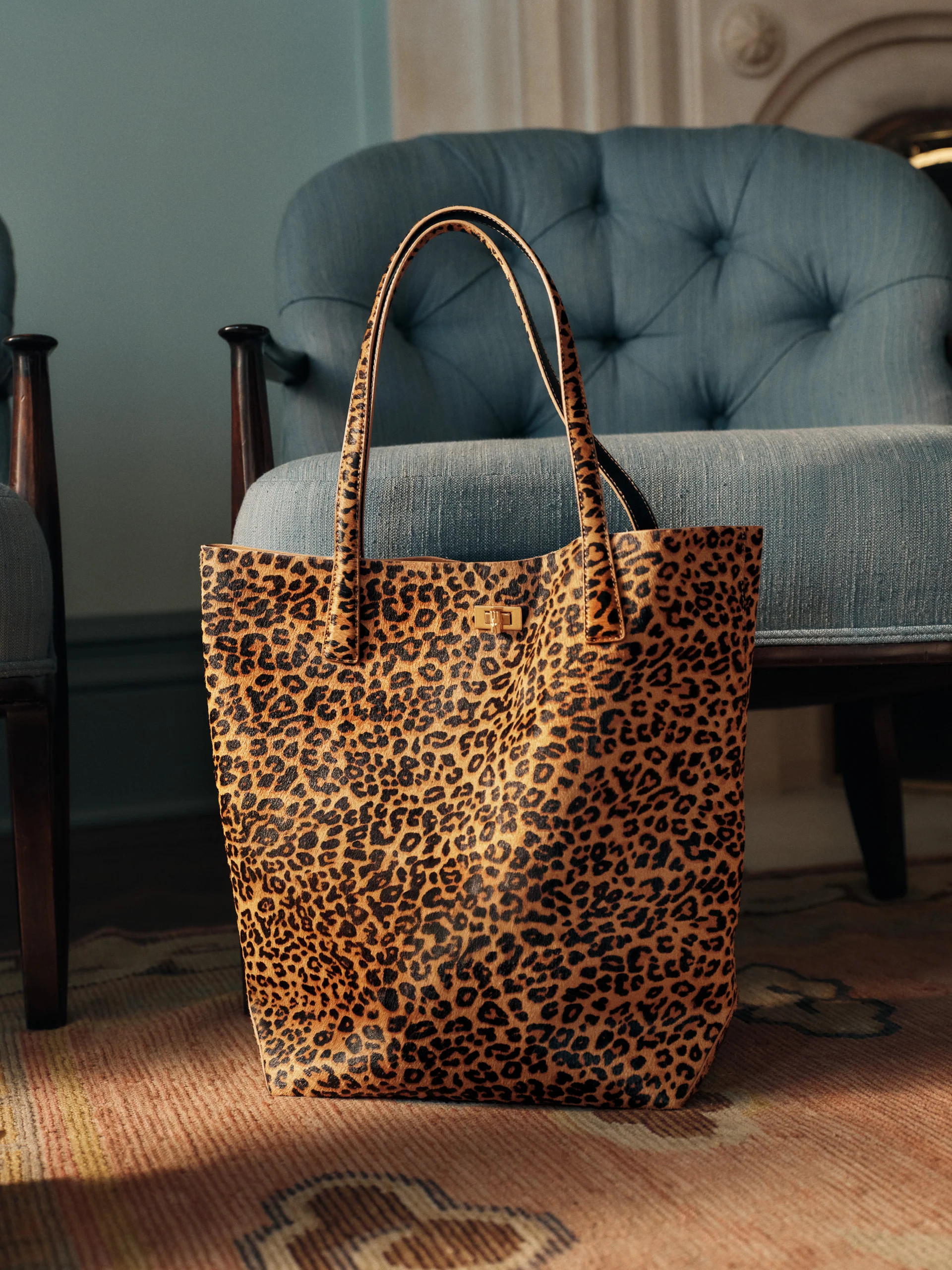 Dana Pony Hair Tote in Leopard | J.McLaughlin