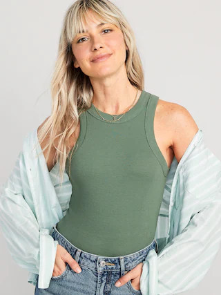 Rib-Knit Cropped Tank Top for Women | Old Navy (US)