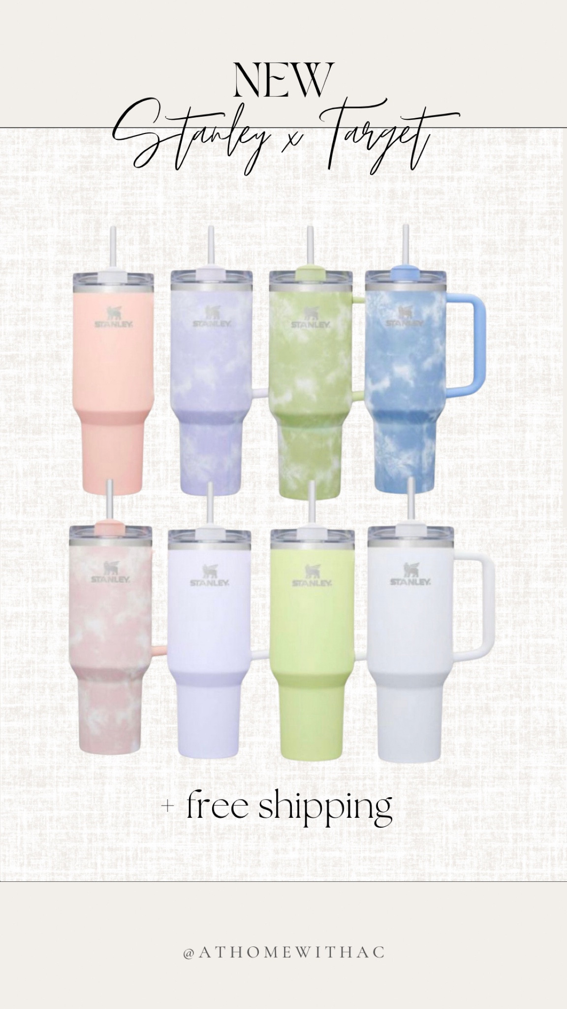 New Stanley Tumbler Spring Colors! 💗💚💙💜🤍

#LTKFind #LTKhome #LTKunder50