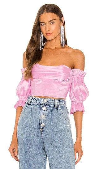 Tyra Bustier in Pink | Revolve Clothing (Global)