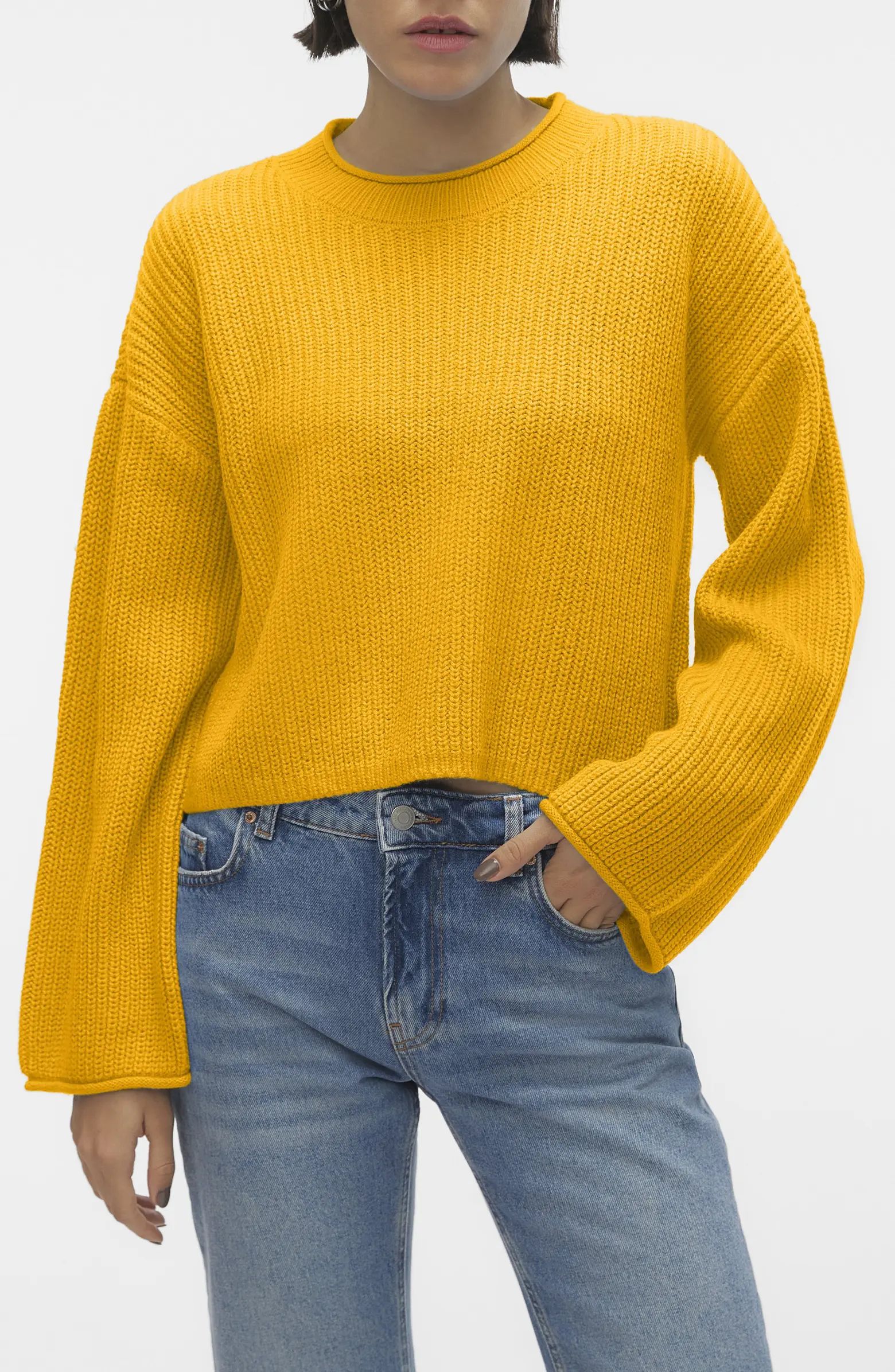 Sayla Rib Crop Sweater | Nordstrom