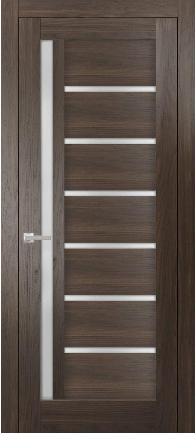 Solid French Door Frosted Glass 42 x 96 inches | Quadro 4088 Chocolate Ash | Single Regular Panel... | Amazon (US)