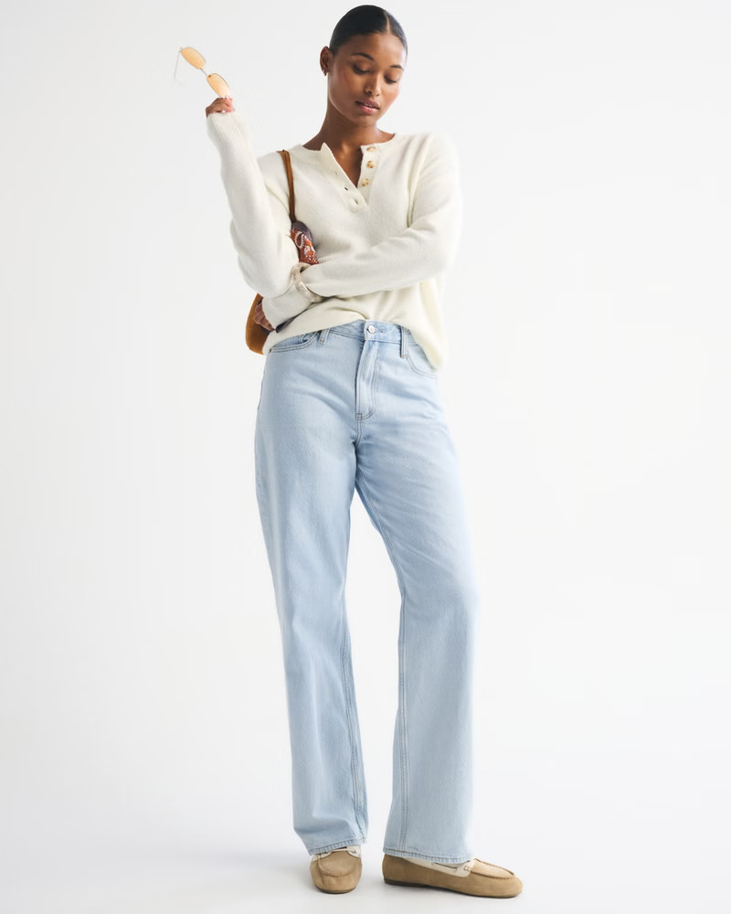 Curve Love High Rise Loose Jean | Abercrombie & Fitch (US)