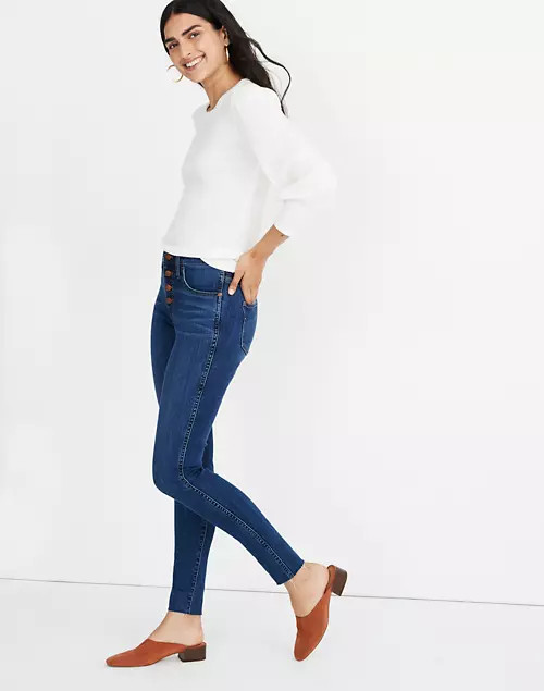 10" High-Rise Skinny Jeans in Brinville Wash: Button-Front TENCEL™ Denim Edition | Madewell