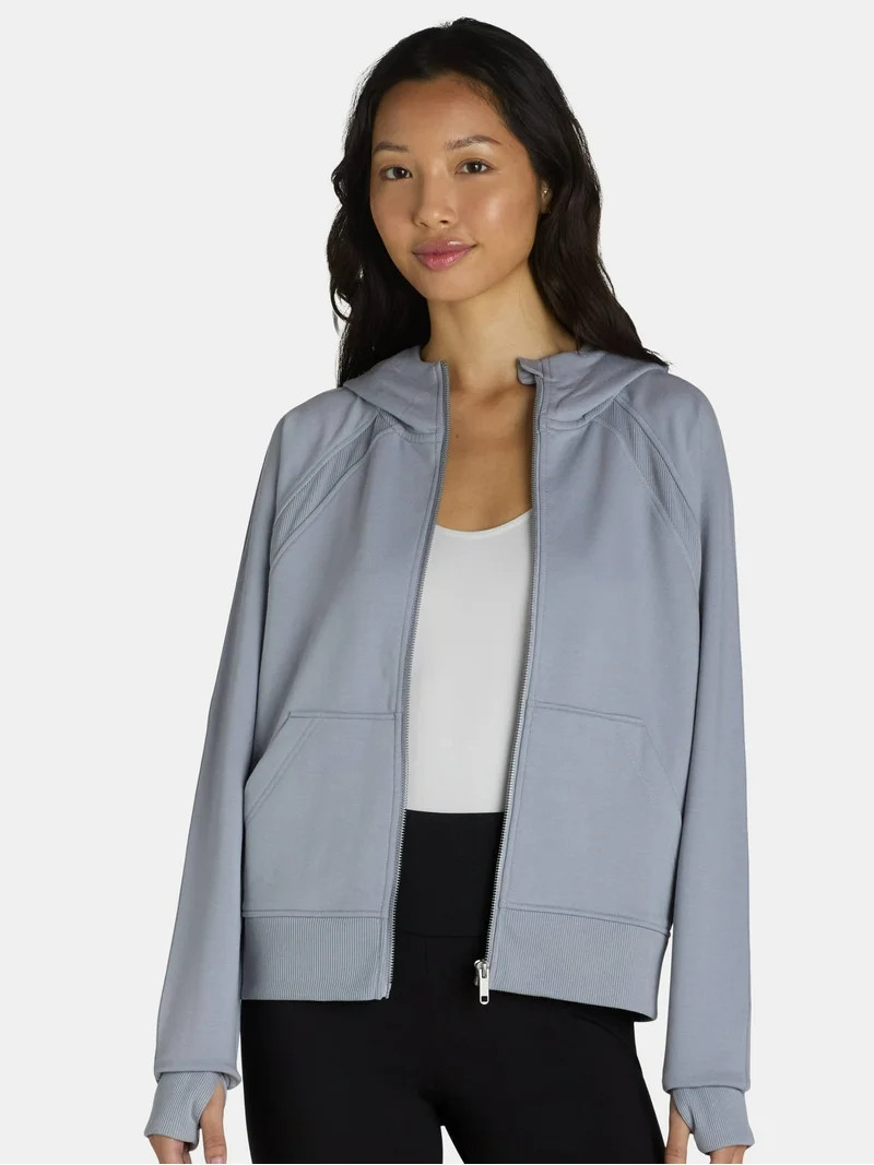 Avia Women's Plush Fleece Hooded Zip-Up Jacket, Sizes XS-XXXL | Walmart (US)