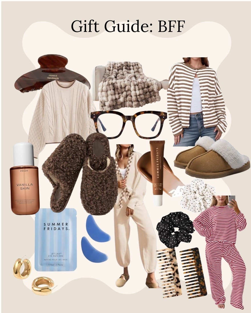 Gift guide for your BFF! Cozy, cute, and thoughtful gift ideas she’ll actually love. Perfect for best friend Christmas gifts, birthday gifts, and stocking stuffers. Linked everything from beauty must-haves to comfy basics she’ll use every day.


#LTKHoliday #LTKGiftGuide #LTKBeauty
