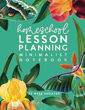 Homeschool Lesson Planning Minimalist Notebook: Customizable 12 Month, 52 Week Undated Planner by... | Amazon (US)