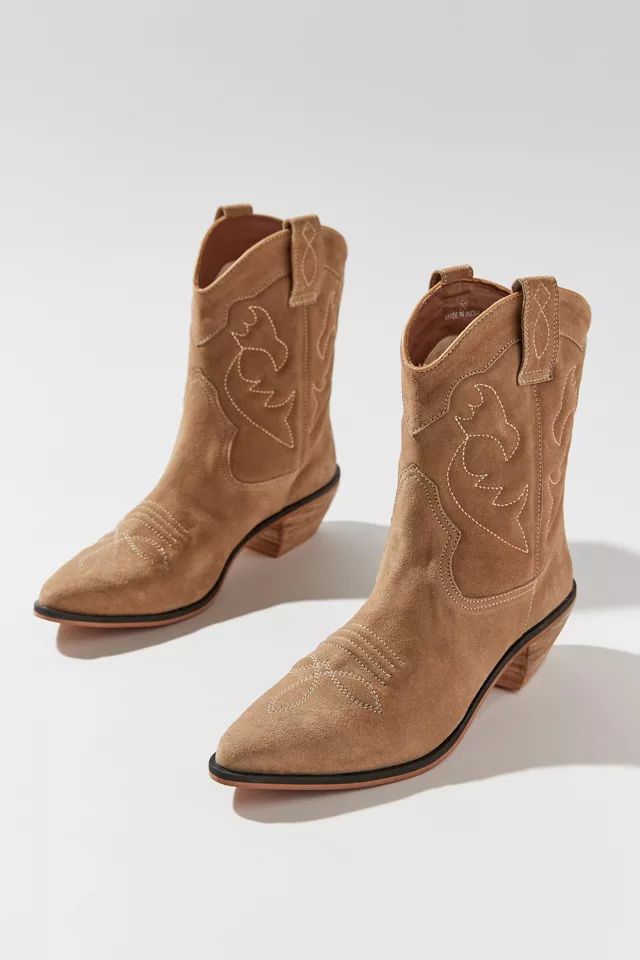 UO Fallon Suede Cowboy Boot | Urban Outfitters (US and RoW)