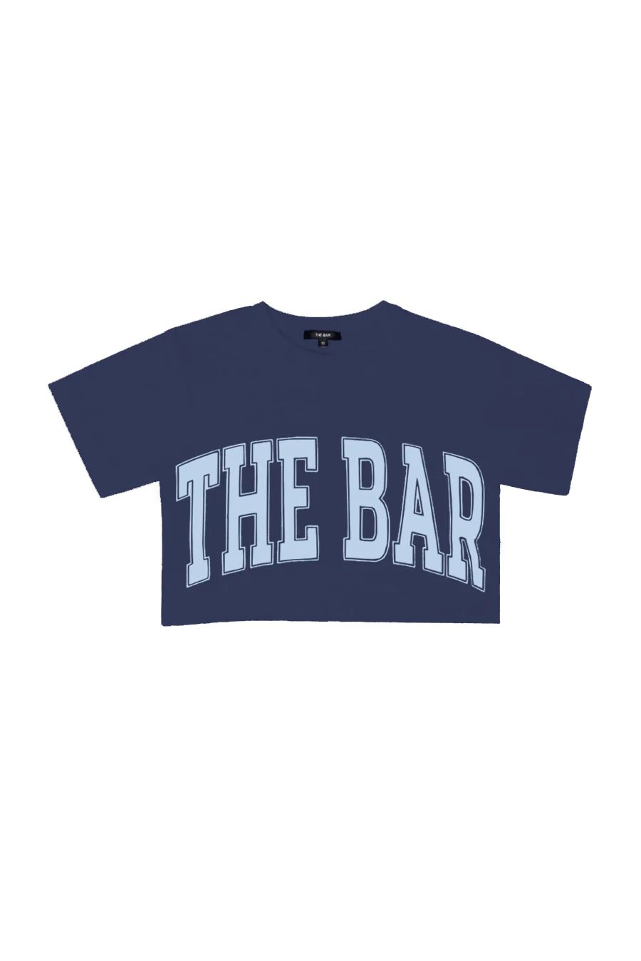 VARSITY COTTON TEE NAVY/BABY BLUE | The Bar