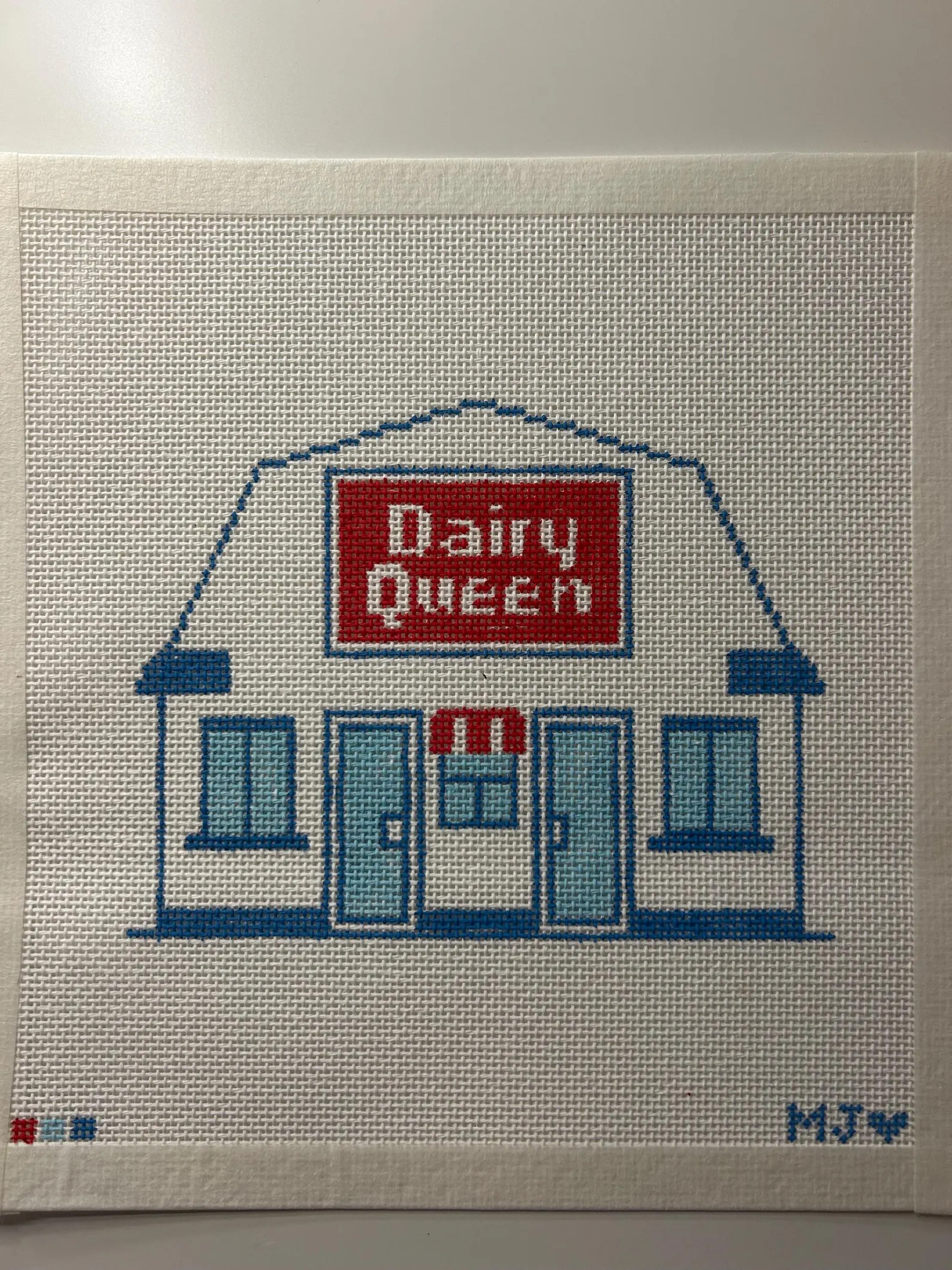 Dairy Queen - Hand Painted Needlepoint Canvas - 18 Mesh | Etsy (Global)