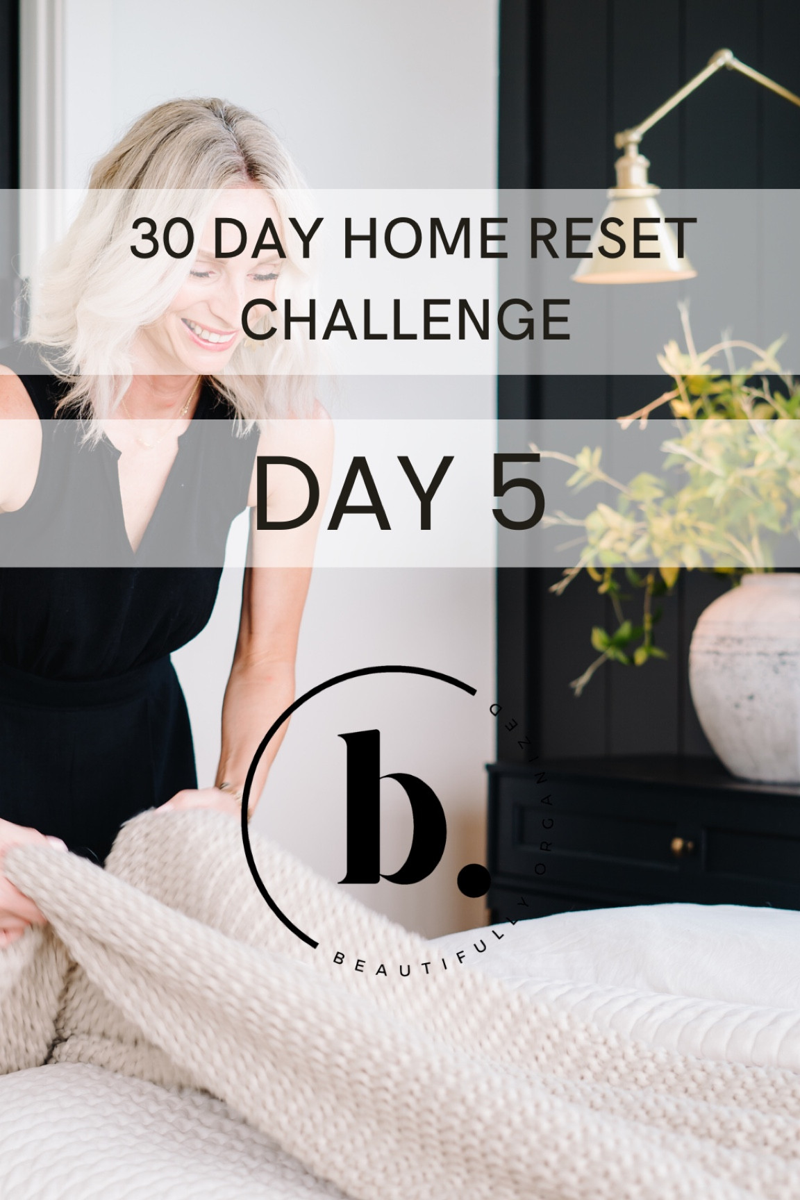Day 5:
 🎉 Master bedroom!

Grab your black trash bags for donation , white trash bags poor trash, set your timer, and let’s go!
 
let’s start in the back corner of the room and work your way to the right until you’re back where you started. This will keep you on track. You’re going to pick up every item and decide if it’s a donate, trash, something that belongs somewhere else in the house, or something that stays in your bedroom. 

With each item you pick up, ask yourself:
1. Have I used this in the last six months? If not, let it go!
2. Is this broken or damaged? If it is, toss it!
3. Is it something I don’t LOVE and wouldn’t miss it if it was gone? If it is, donate it!
4. Is it something that is useful and that makes my life better, easier, or just makes me happy? Then keep it!

When you find something that doesn’t belong in your bedroom, put it in a pile just outside your door and wait until the end to put everything away. If you try to do it during your declutter session, you’ll get distracted and won’t be able to get as much accomplished. 

B O N U S 🏠 S Y S T E M

This is a simple one but MAN it makes a difference. I want you to commit to making your bed every morning for the duration of the challenge! To help you remember, write a little reminder note and tape it to your bathroom mirror. If you are the first one out of bed, and you leave before your spouse does, see if you can trade something with him to get him to make it! Having a made bed just makes your whole home feel more put together. Try it until the end of the month, and by that point you’ll be at the 21 days required to form a habit! 🙌🏼 #containerstoreambassador #bbeautifullyorganized #organization #declutteryourlife

#LTKWatchNow #LTKStyleTip #LTKHome