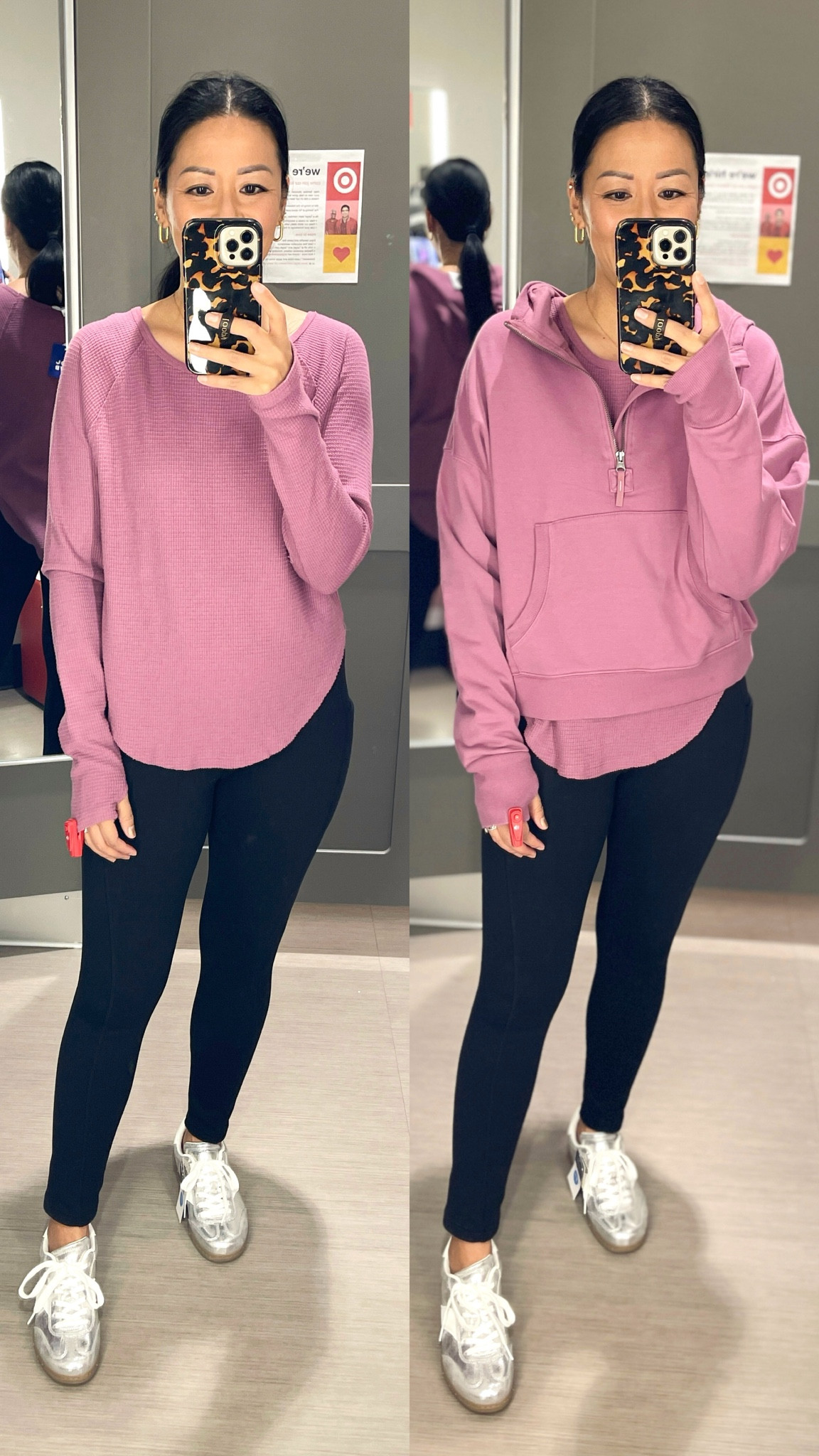 Size XS waffle knit top
Size small pullover
Size small leggings
Sized down 1/2 in sneakers 

Target style
Target fashion
Target activewear 

#LTKOver40 #LTKSaleAlert #LTKSeasonal