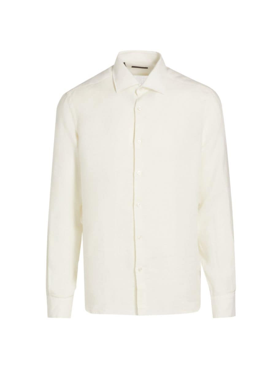 COLLECTION Linen Button-Front Shirt | Saks Fifth Avenue