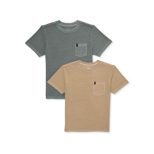 Wonder Nation Boys Short Sleeve Pocket T-Shirt, 2-Pack, Sizes 4-18 & Husky | Walmart (US)