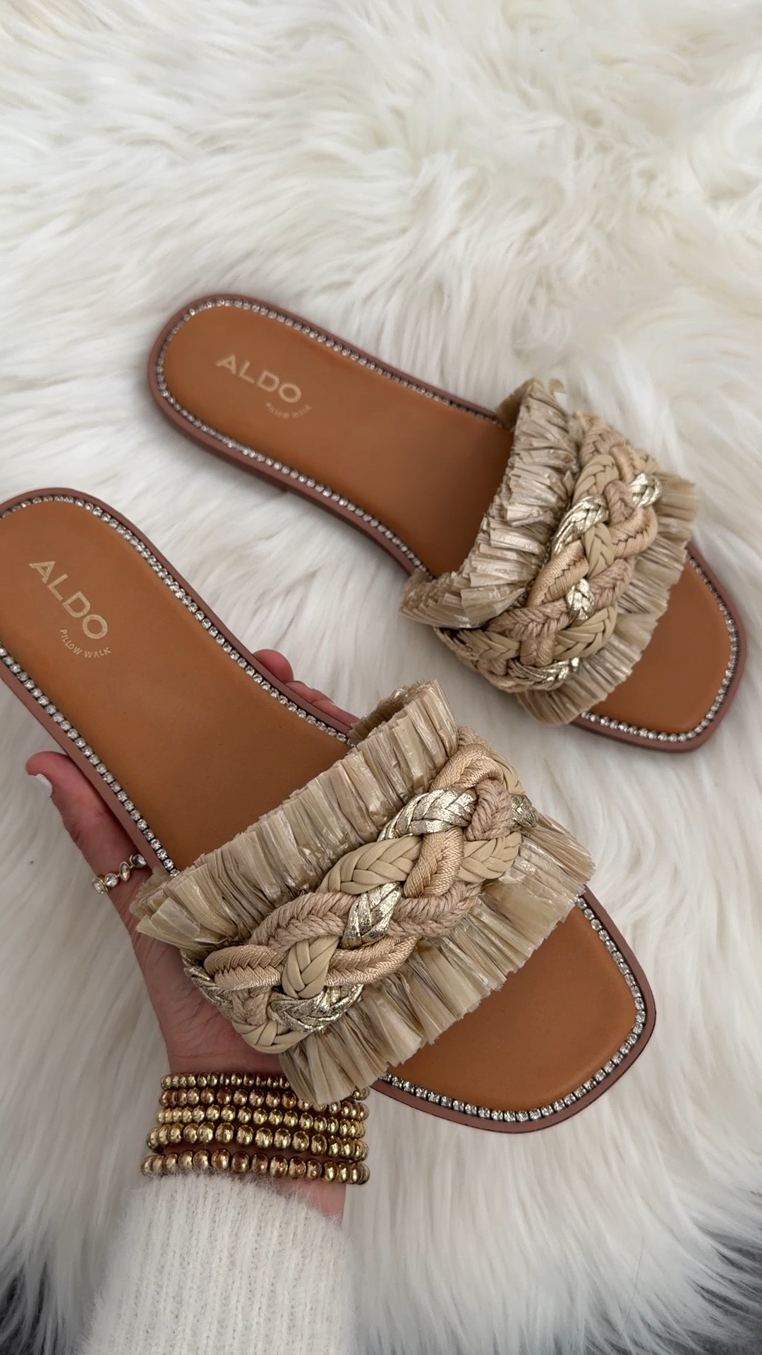 Aldo Rattana Flat Sandals I went up a half size 