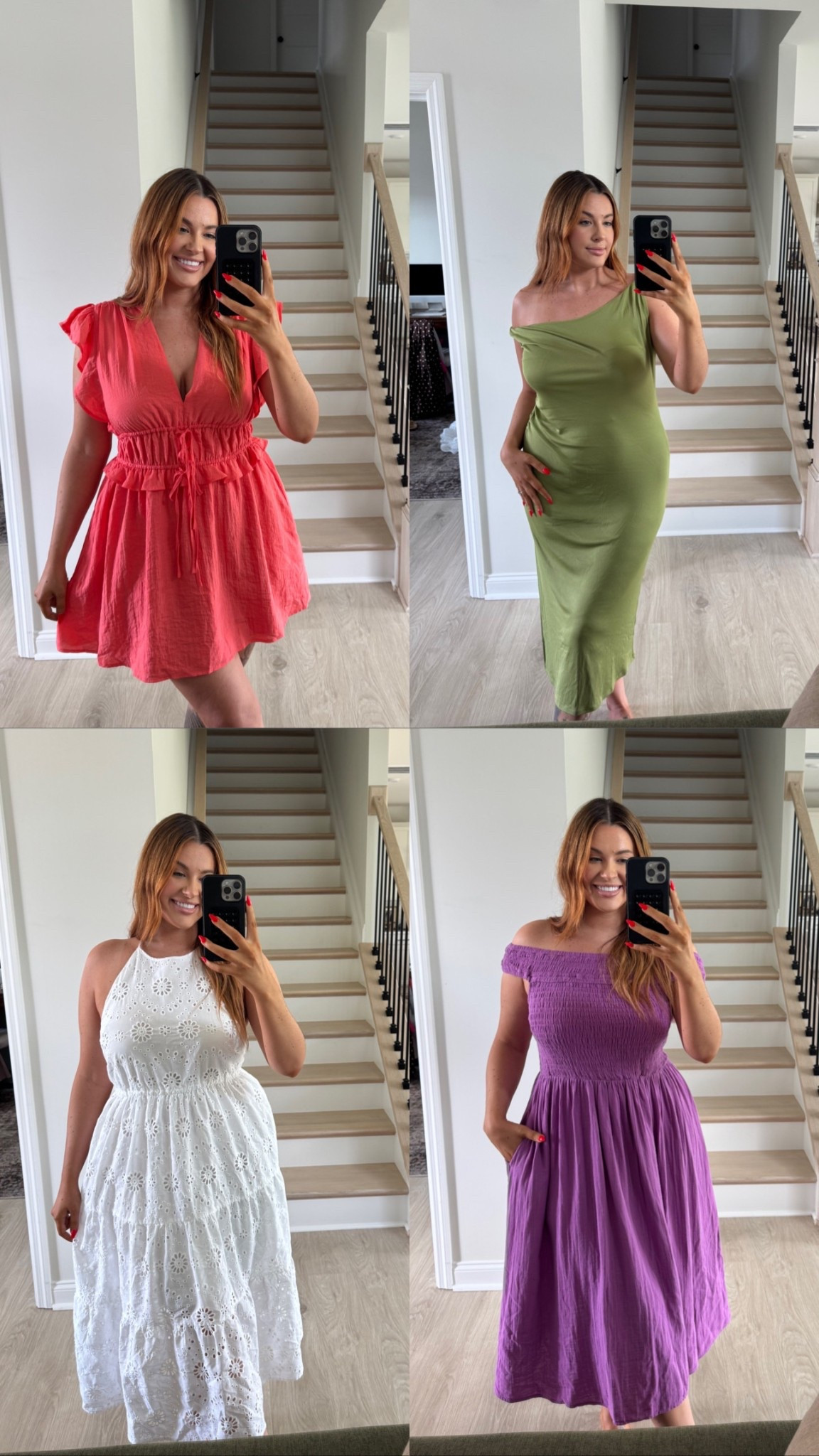 Bright dresses for summer date nights, shopping days, or coffee runs! ✨🤍 continuing my 100 dresses series for summer :)

Pink: large
Green: large
White: large
Purple: large

#LTKFindsUnder100 #LTKStyleTip #LTKSummerEdit