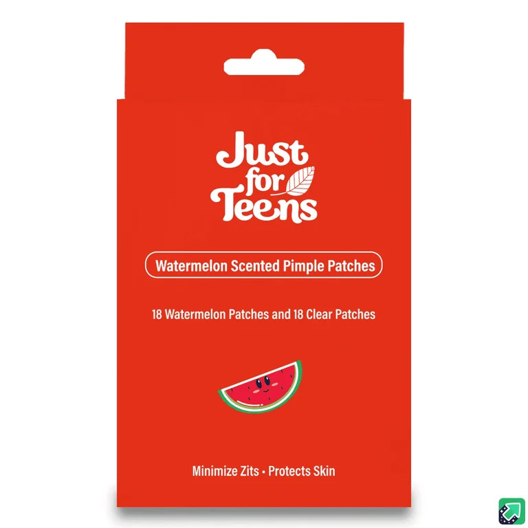 Just for Teens Hydrocolloid Pimple Patches for All Skin Types, 18 Clear & 18 Watermelon Scent - W... | Walmart (US)