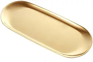 Stainless Steel Towel Tray Storage Tray Dish Plate Tea Tray Fruit Trays Cosmetics Jewelry Organiz... | Amazon (US)