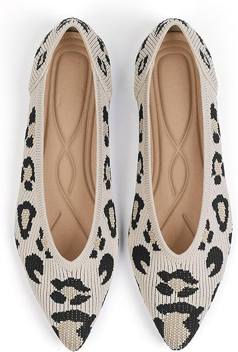 Women's Flats Shoes Pointed Toe Knit Ballet Comfortable Dressy Slip On Flat | Amazon (US)