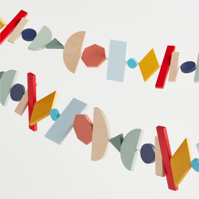Geo Wood Garland + Reviews | Crate & Kids | Crate & Barrel