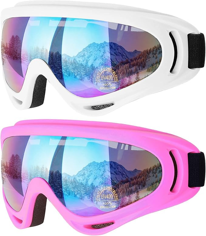 COOLOO Ski Goggles, Snow Snowboard Goggles for Men Women Kids - UV Protection Foam Anti-Scratch D... | Amazon (US)