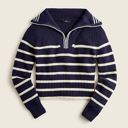 Cotton-cashmere pullover in stripe | J. Crew US
