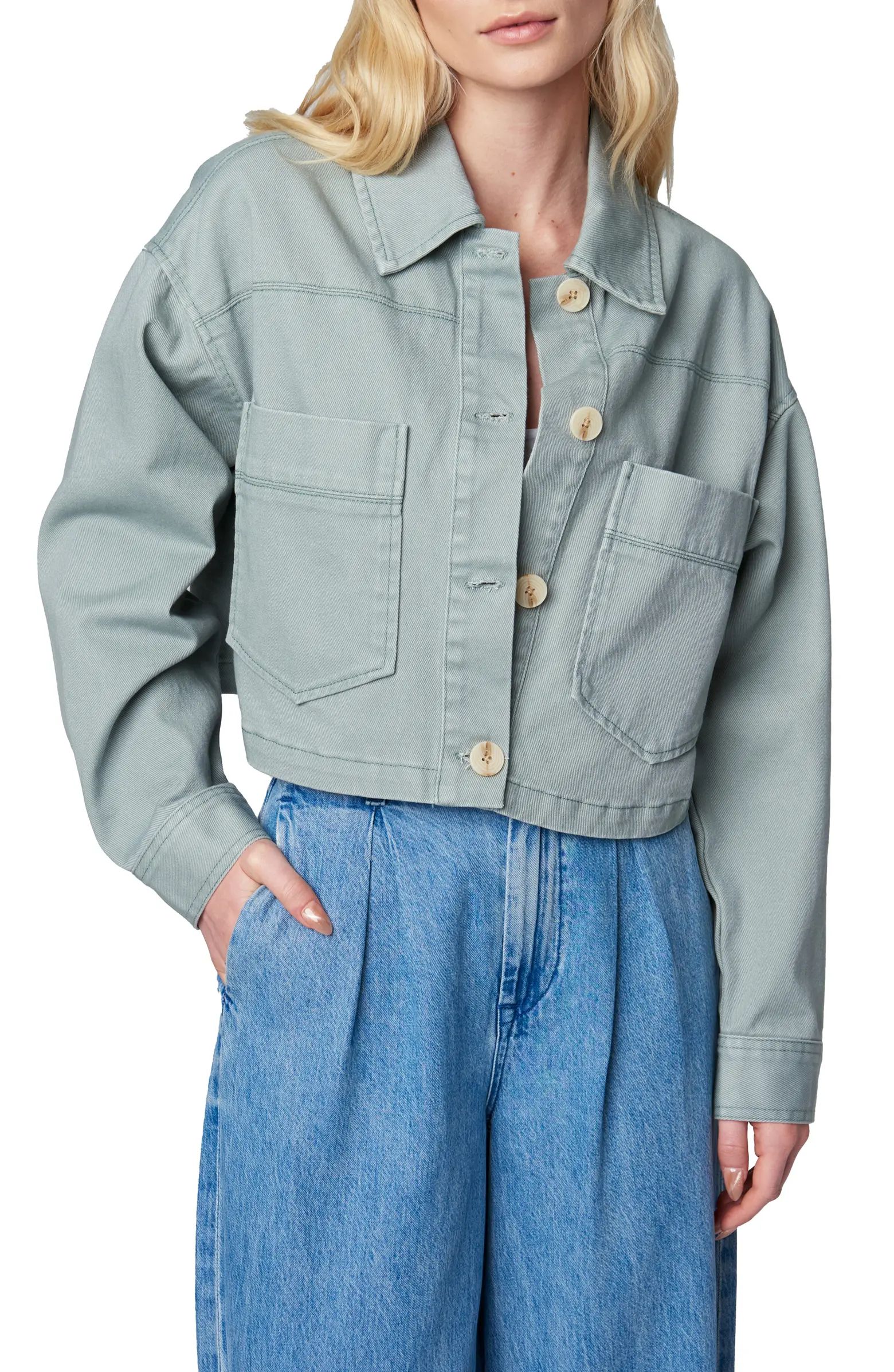 BLANKNYC Oversize Crop Cotton Jacket | Nordstrom | Nordstrom