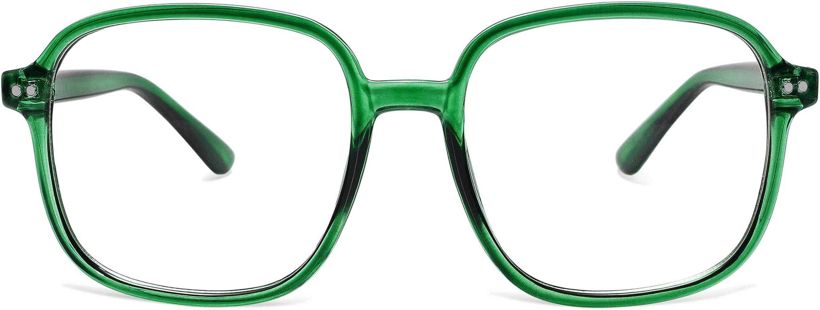 SOJOS Square Blue Light Blocking Glasses Oversized for Women TR90 Frame Filter SJ5081 | Amazon (US)