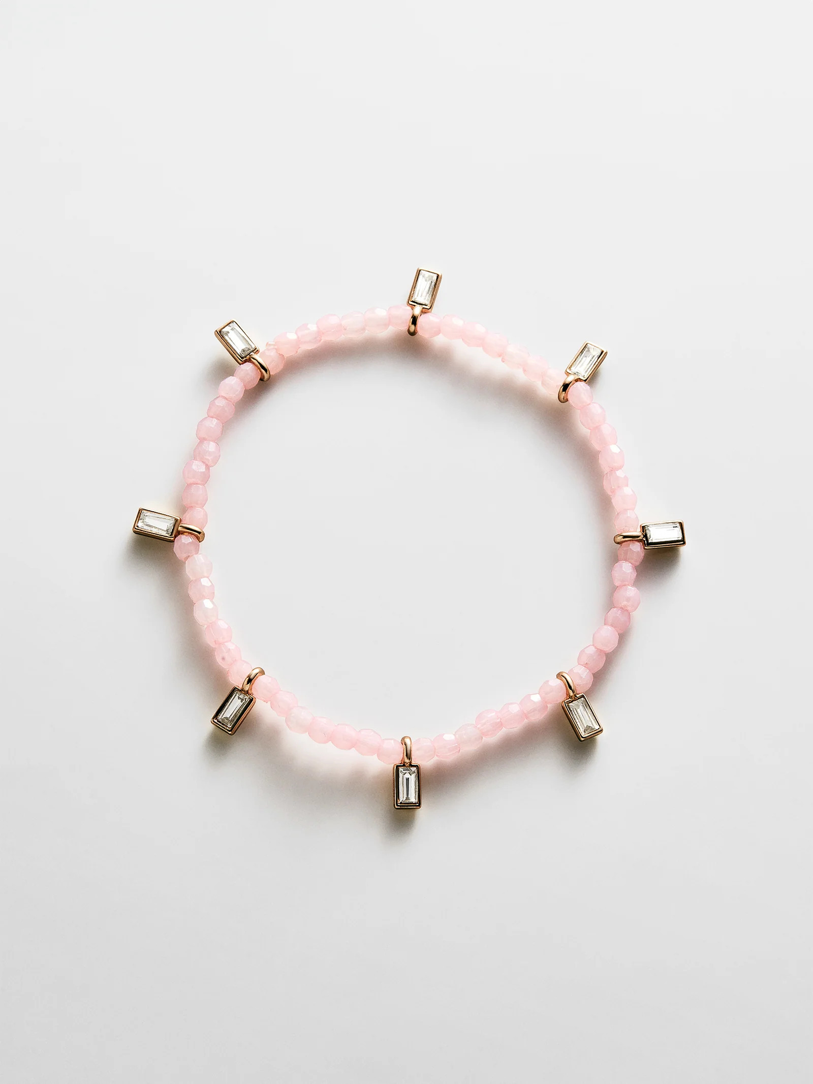 Crystal Beaded Bracelet - Blush | BaubleBar