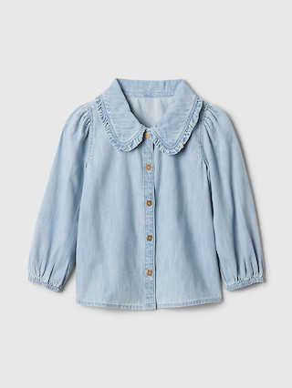 babyGap Denim Ruffle Collar Shirt | Gap (US)