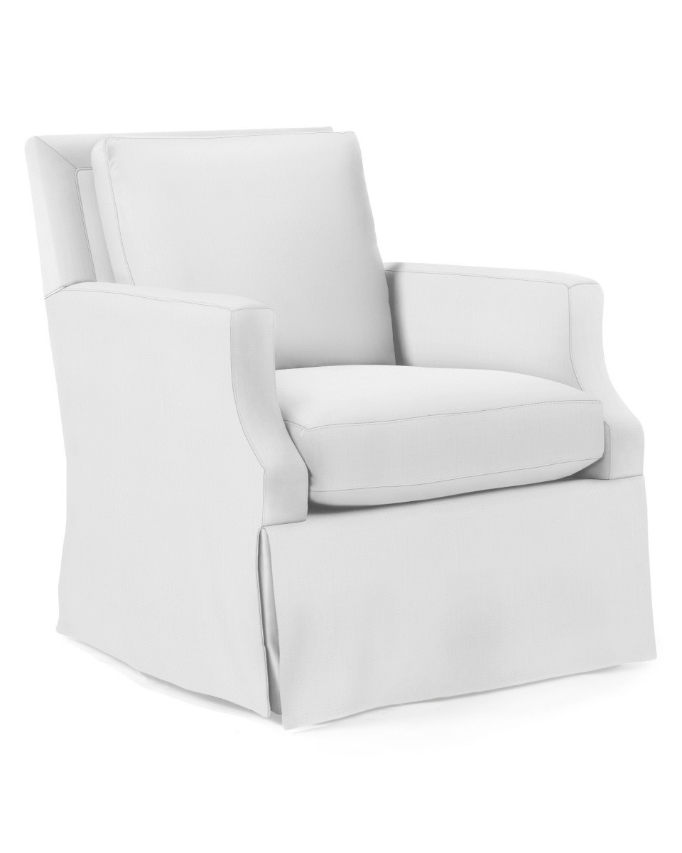 Grady Swivel Glider - Skirted | Serena and Lily