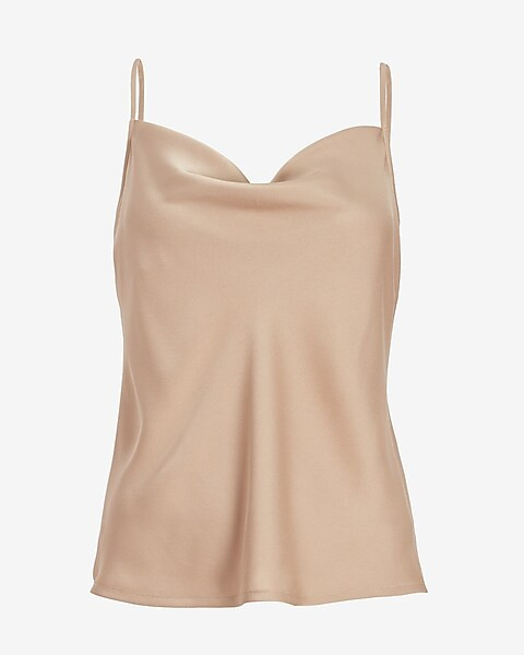 Satin Cowl Neck Cami | Express