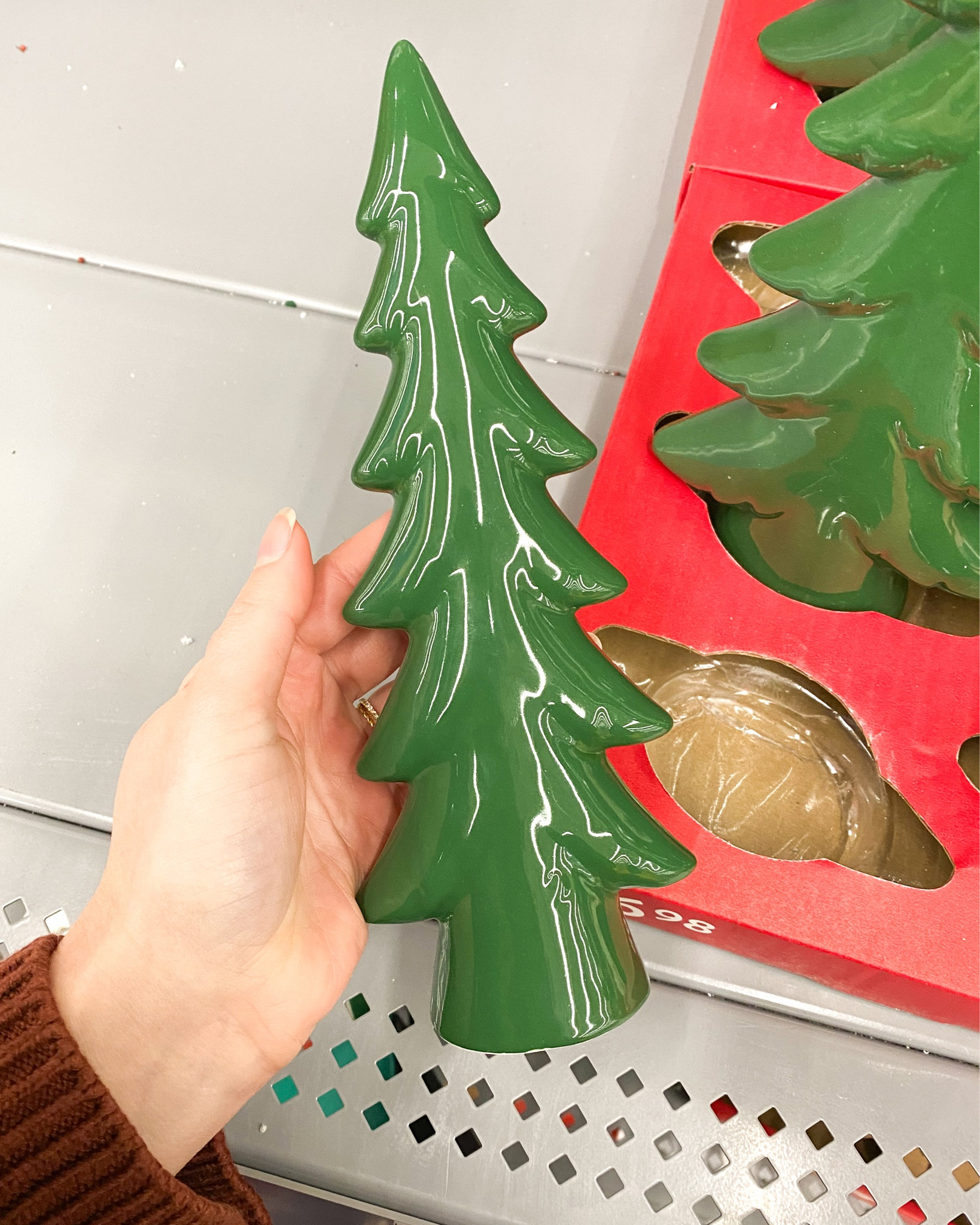 Holiday decor. Glass Christmas tree. Christmas tree. Green Christmas tree. Christmas shelf decor. Christmas decor under $20. Walmart Christmas 

#LTKHoliday #LTKhome #LTKSeasonal