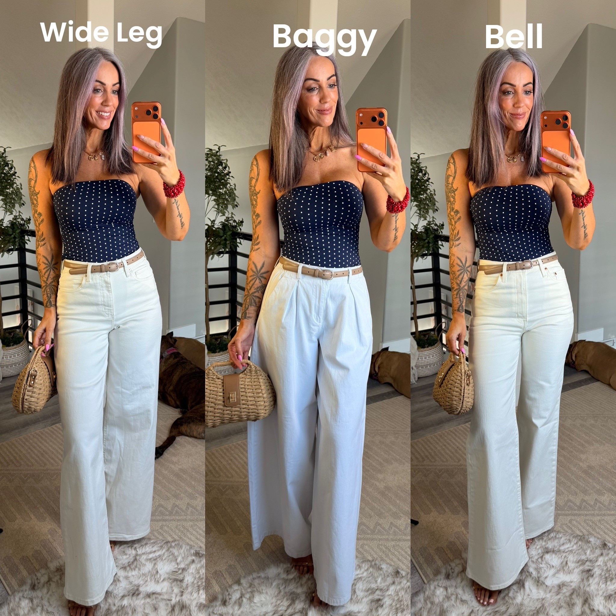 White jeans in 3 different styles. I’m 5’8, 140  lbs wearing size 8 in Target wide leg, size Sm in Amazon baggy, size 28 in Levi’s Bell. 

#LTKgrwm #LTKSeasonal #LTKOver40