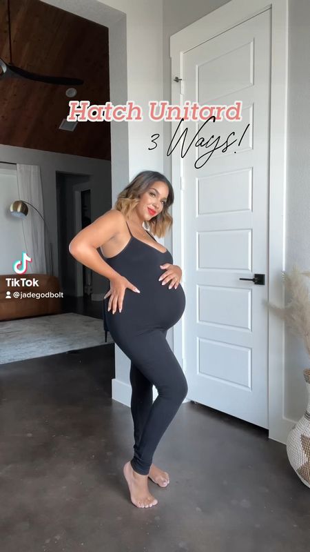 I had been looking for a #maternity unitard and low & behold - @hatchgal had this Body Rib Unitard and I HAD to grab it! Here’s how I style it 3 different ways 🥰 #bumpstyle #bumpfriendly #pregnancy #preggostyle #mamajade #maternity #maternityfashion

#LTKbaby #LTKbump #LTKstyletip