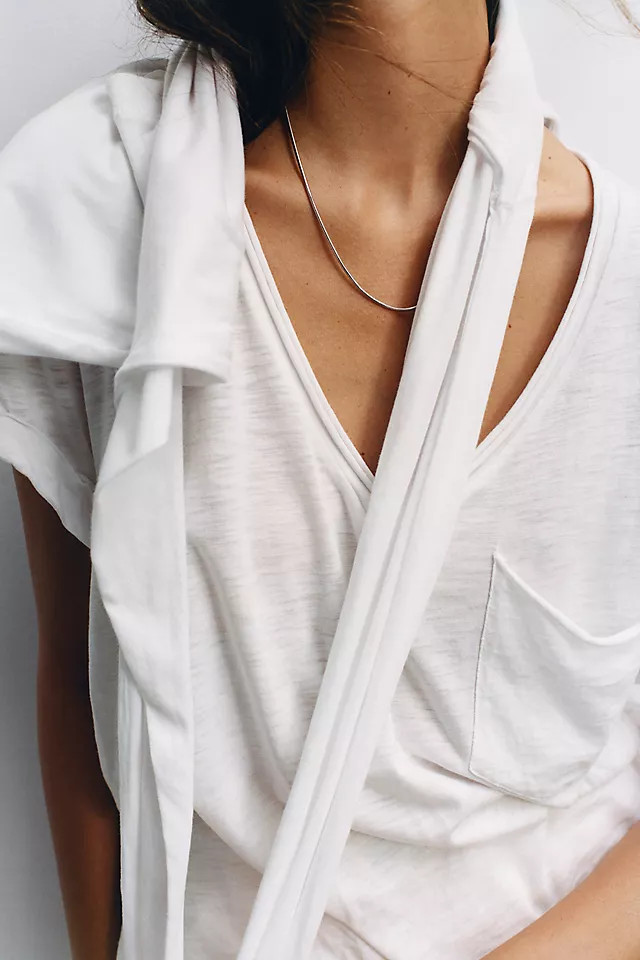 Quinn Drapey V-Neck Tee | Anthropologie (US)