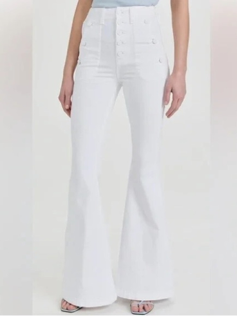7 For All Mankind White Portia Mega Flare Jeans Size 30 BNWT | Poshmark
