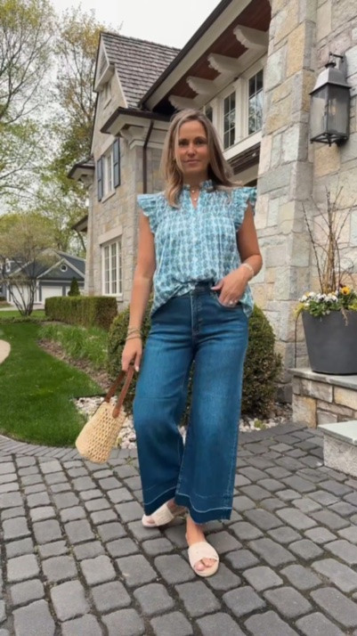 Love finding pieces that feel flattering, comfortable, and easy to wear all day long. This outfit has such a smooth and polished fit while still feeling effortless for everyday styling. For sizing reference, I am wearing a size 30 in the bottoms and a medium in the top.

#LTKMidsize #LTKOver40 #LTKSeasonal