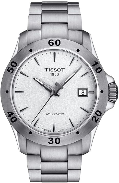 Tissot Mens V8 Swissmatic 316L Stainless Steel case Swiss Tissot Automatic Watch, Grey, Stainless... | Amazon (US)