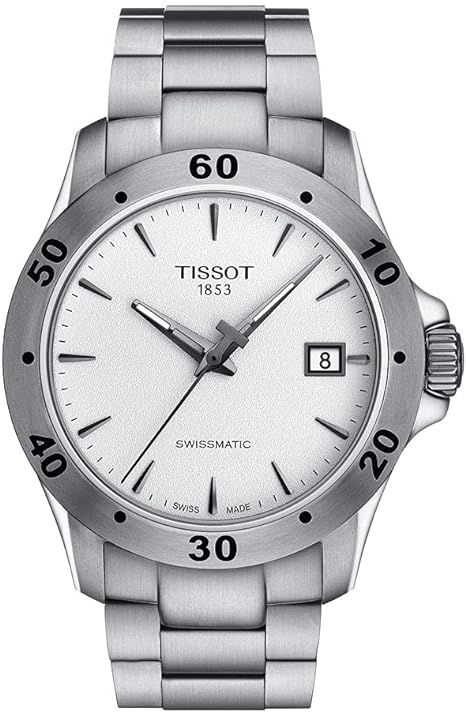 Tissot Mens V8 Swissmatic 316L Stainless Steel case Swiss Tissot Automatic Watch, Grey, Stainless... | Amazon (US)