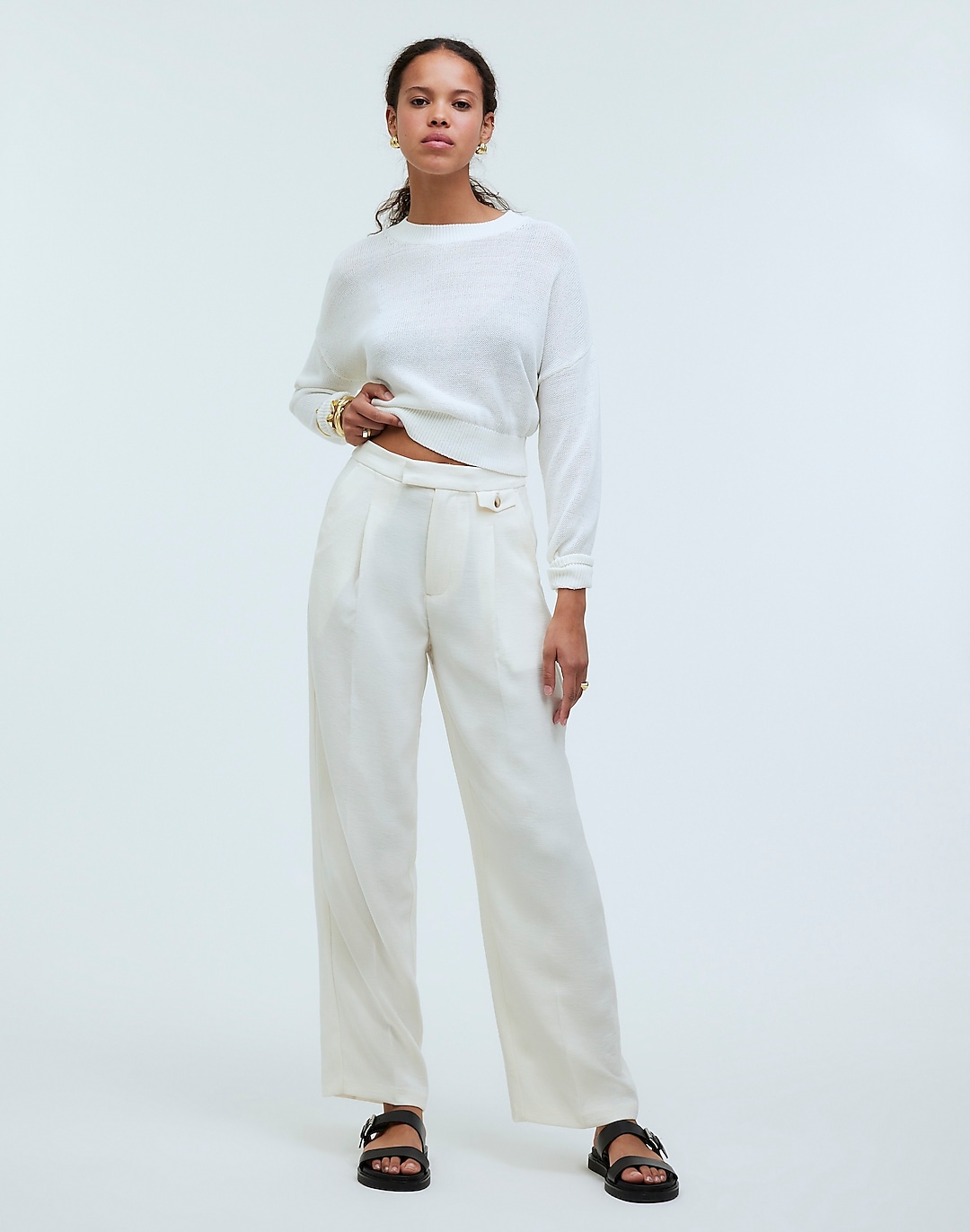 The Rosedale High-Rise Straight Pant in Crepe | Madewell