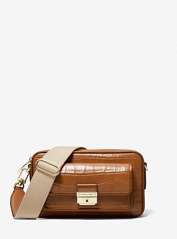 Bradshaw Medium Crocodile Embossed Leather Camera Bag | Michael Kors US