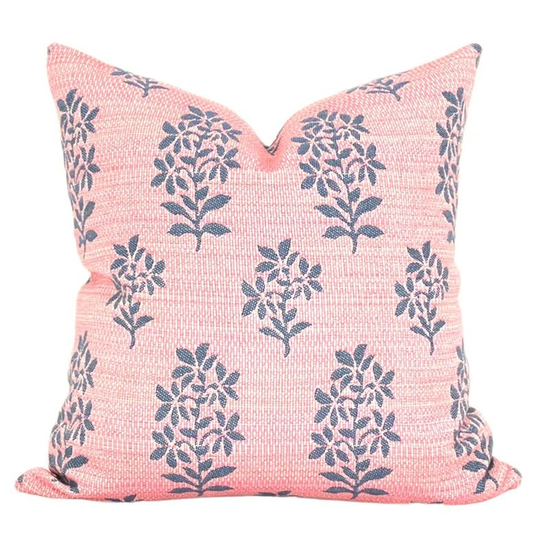 Peter Dunham OUTDOOR Pillow Cover // Asha in Pink Indigo // Designer Outdoor Pillow// Pink Outdoo... | Etsy (US)