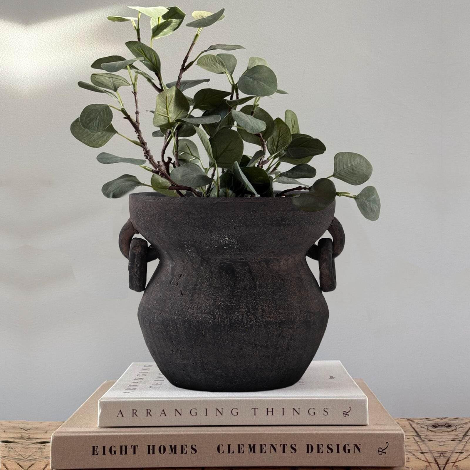 MIYUKI Rustic Vase for Home Decor, Decorative Pottery Terracotta Vase for Living Room, Table, She... | Amazon (US)