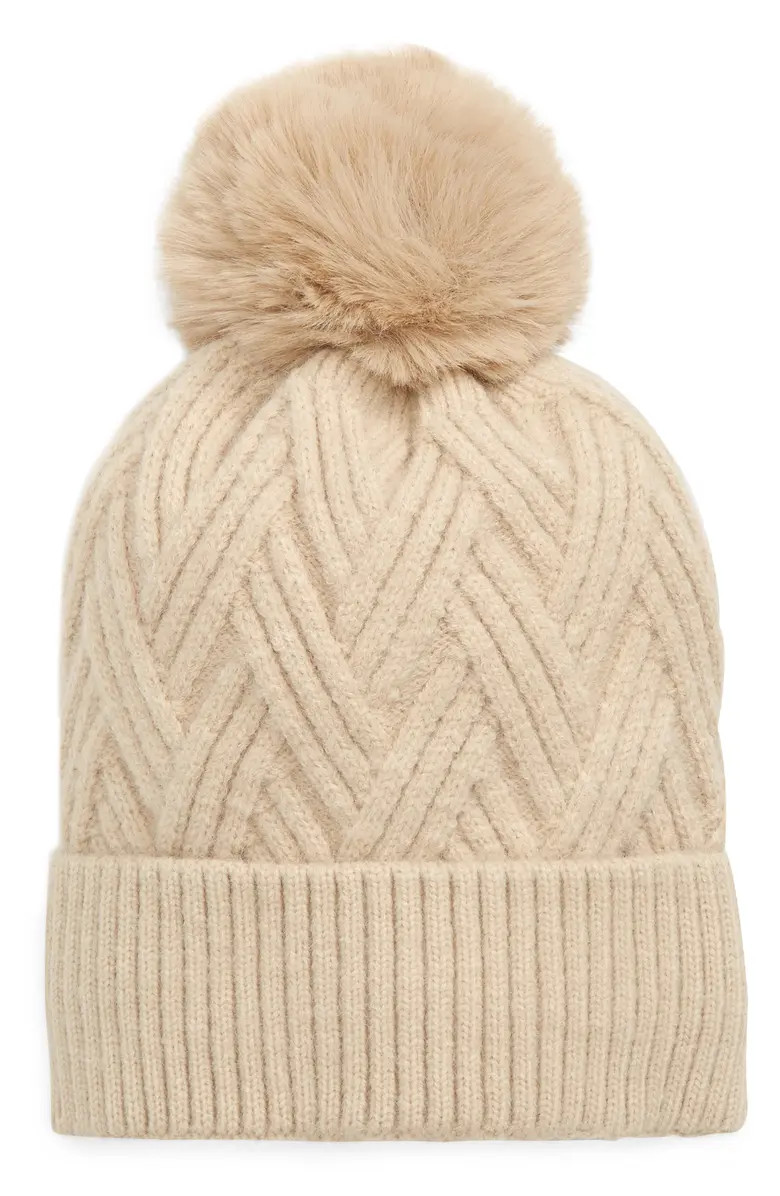 Tasha Zigzag Pompom Beanie | Nordstrom | Nordstrom