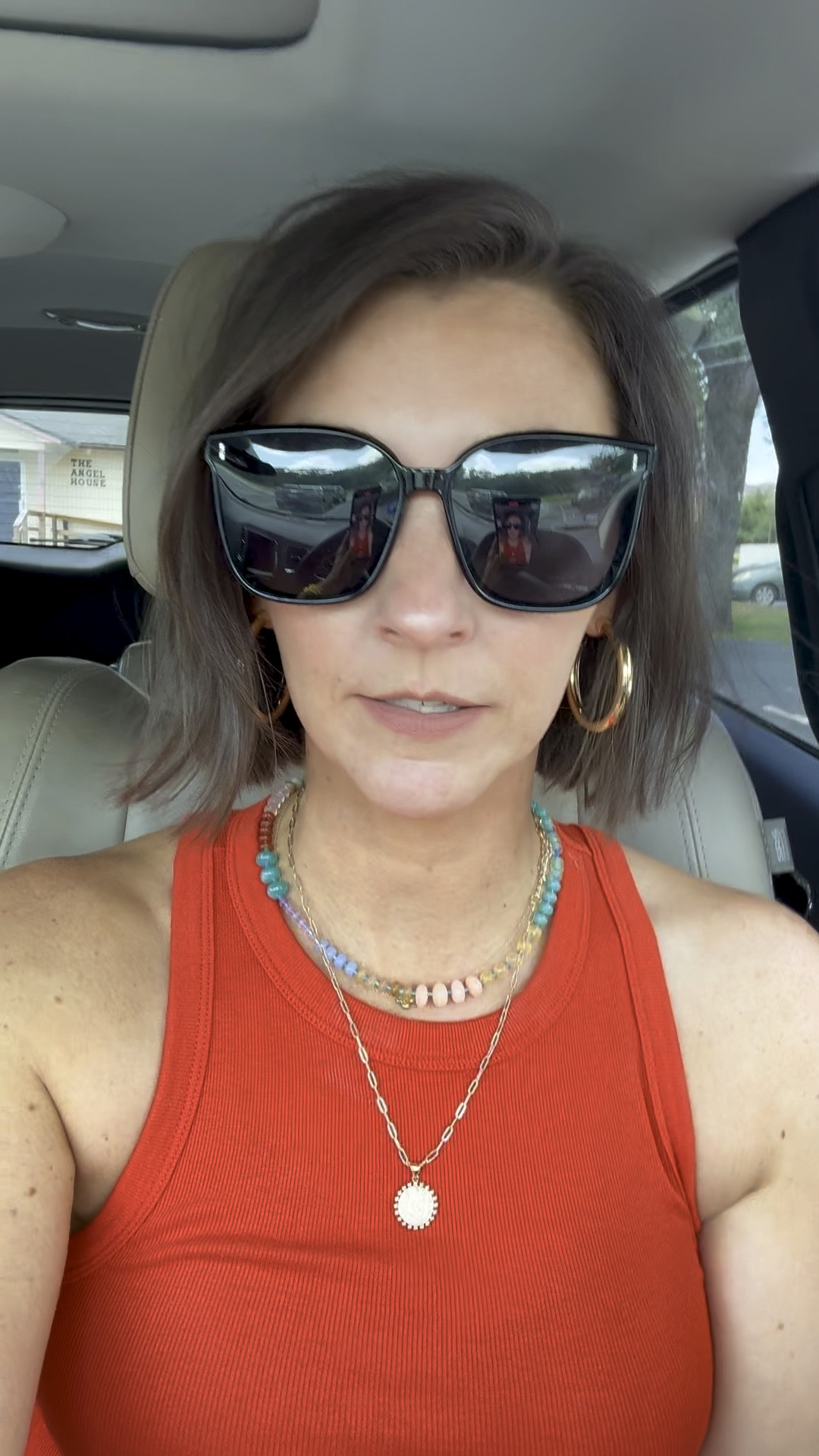 Ootd
Casual outfit

Tank tts or size up 1, $7 on sale
Polarized designer dupe sunglasses $16 on sale
Necklace stack 
Large lightweight earrings, 50 mm is what I’m wearing, pool safe.
Pool safe bracelets 

Colorful outfit
Summer outfit
Back to school 


#LTKOver40 #LTKVideo #LTKBacktoSchool