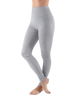 AEKO Women's Thick Yoga Soft Cotton Blend High Waist Workout Leggings with Tummy Control Compress... | Amazon (US)